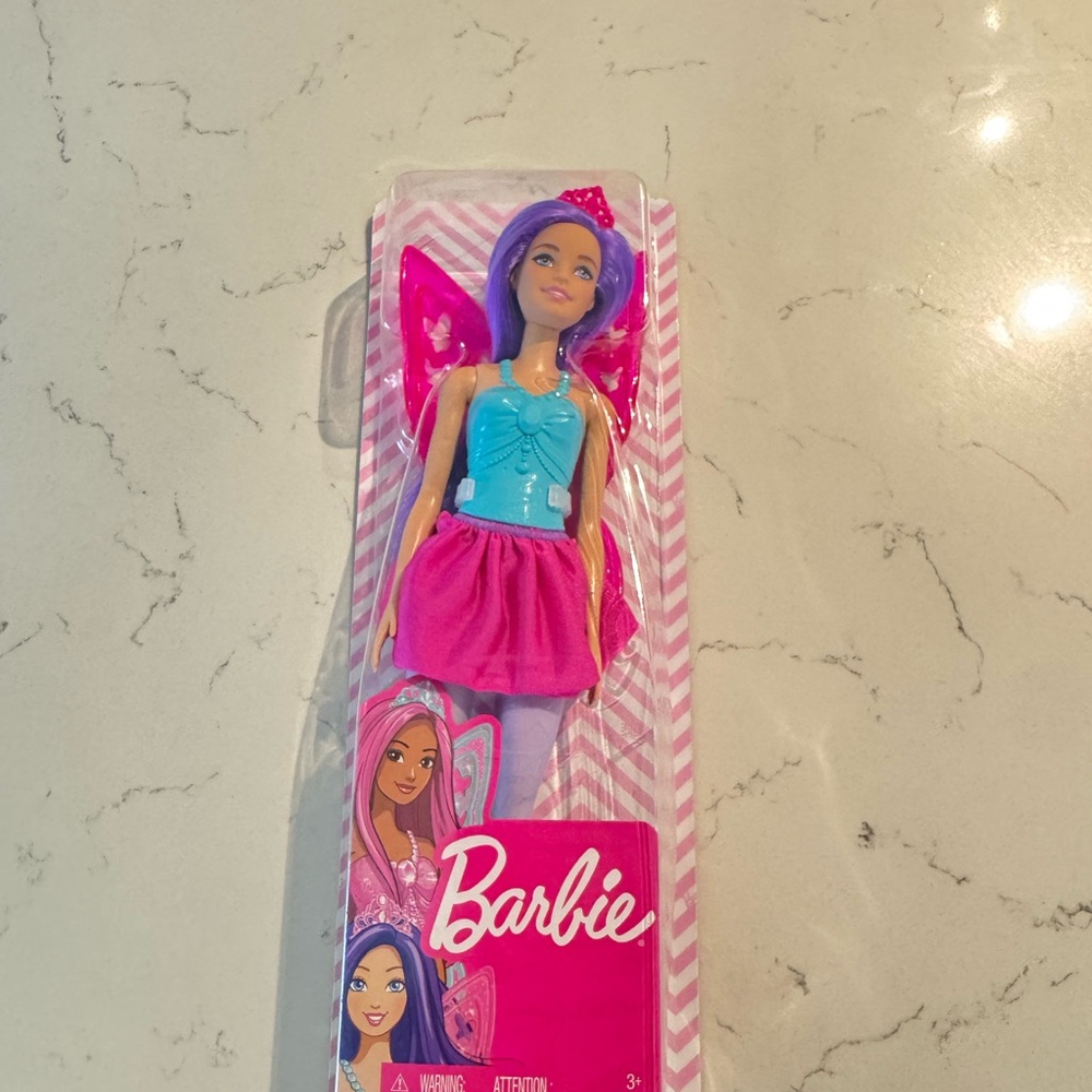 Barbie Doll Box with Pink and White Design